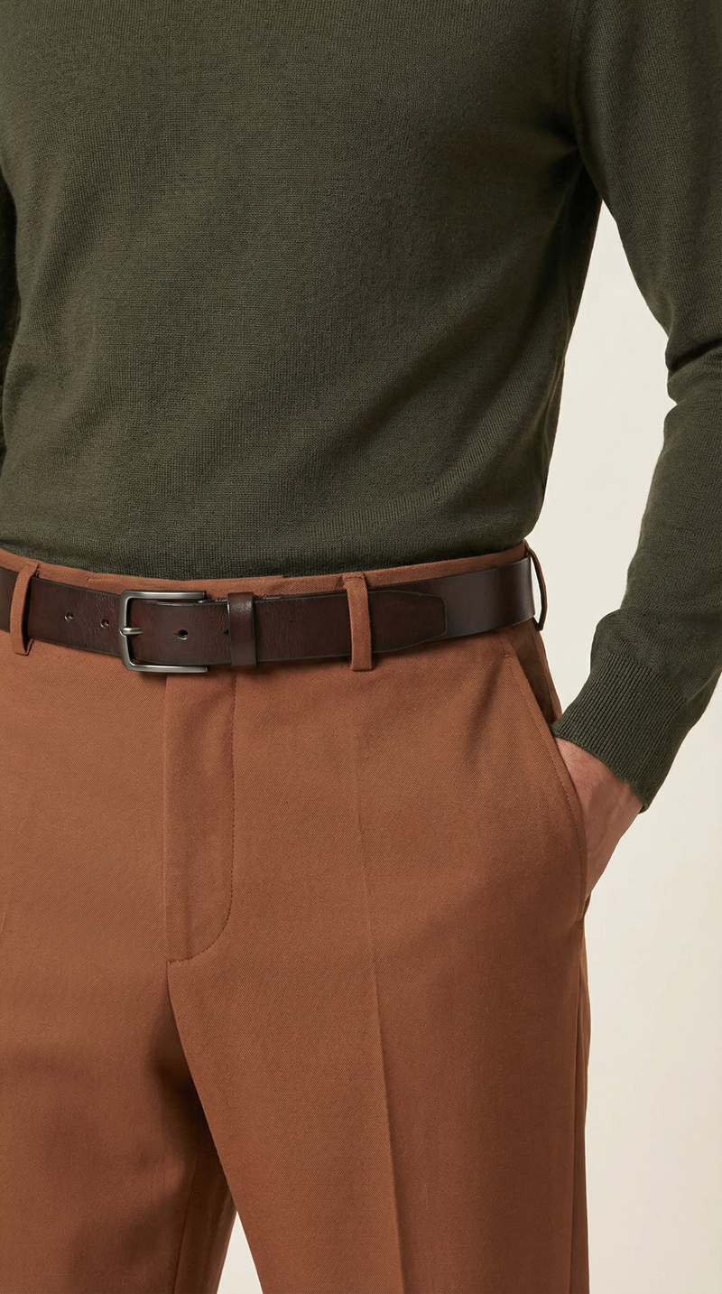 Qəhvəyi Dəri Kəmər 