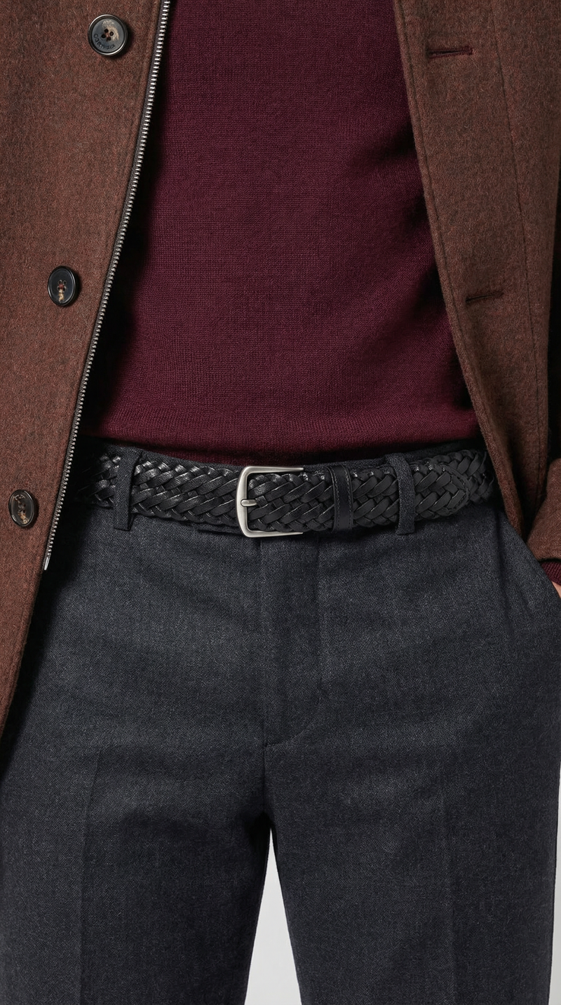 Qara Örgü Dəri Kəmər